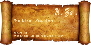 Merkler Zsombor névjegykártya
